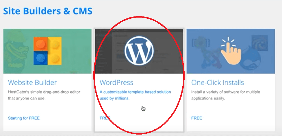 Select WordPress