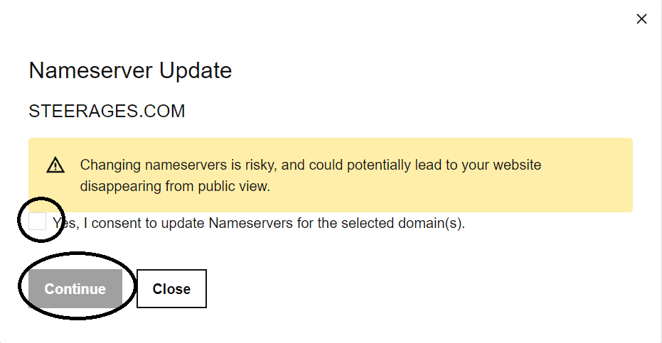 Update Nameservers