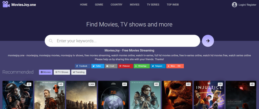 Moviesjoy best free websites to watch movies online