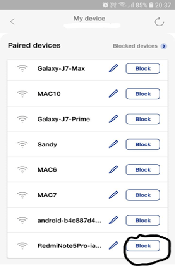 Blocking Wi Fi using ISP 5