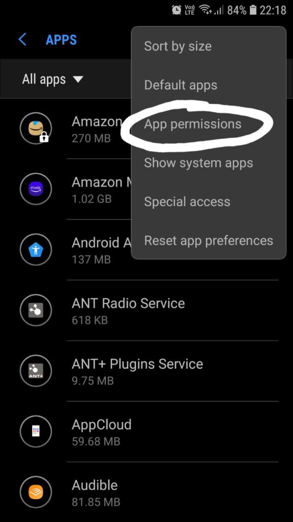 Tap App Permissions