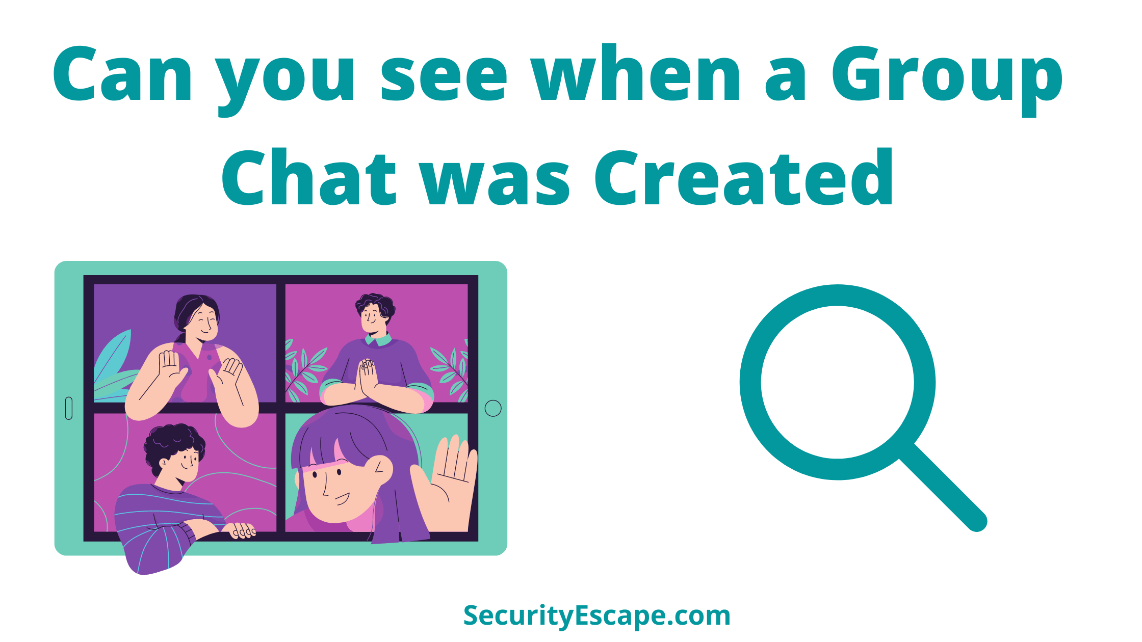 can you see when a group chat was created