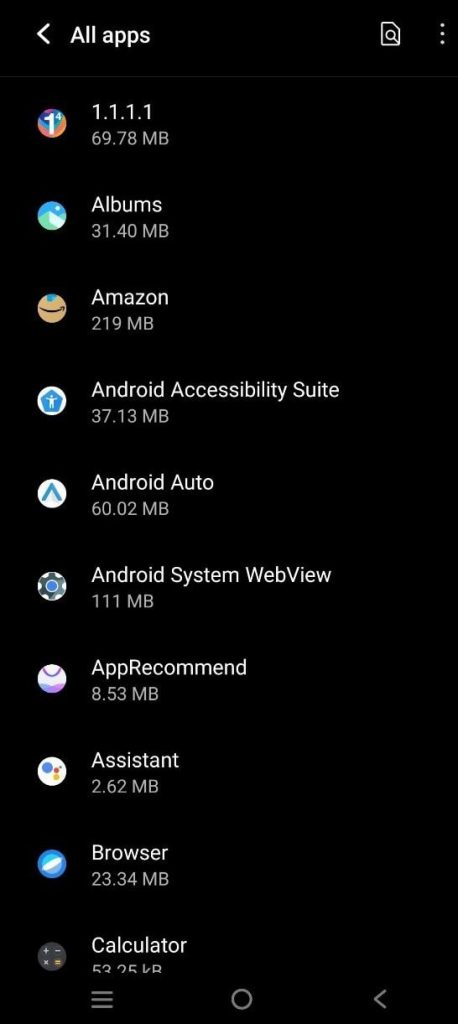 List of Installed apps on Device