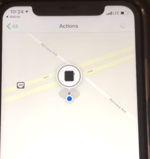 Map Locating Dead Apple watch