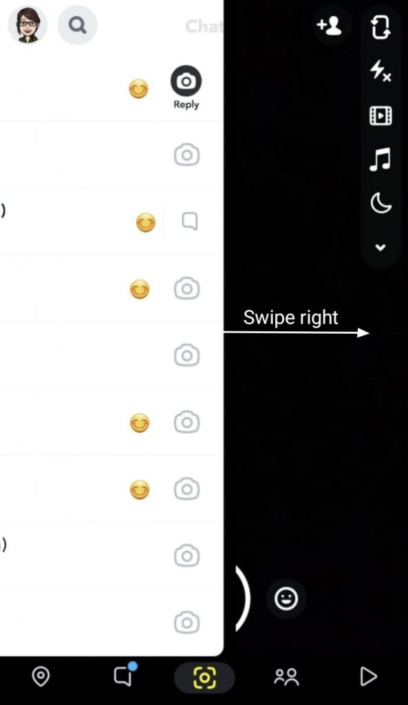 Snapchat Right Swipe