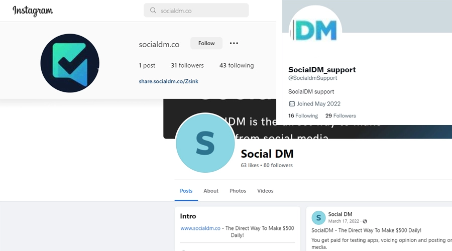 SocialDM.co social media support