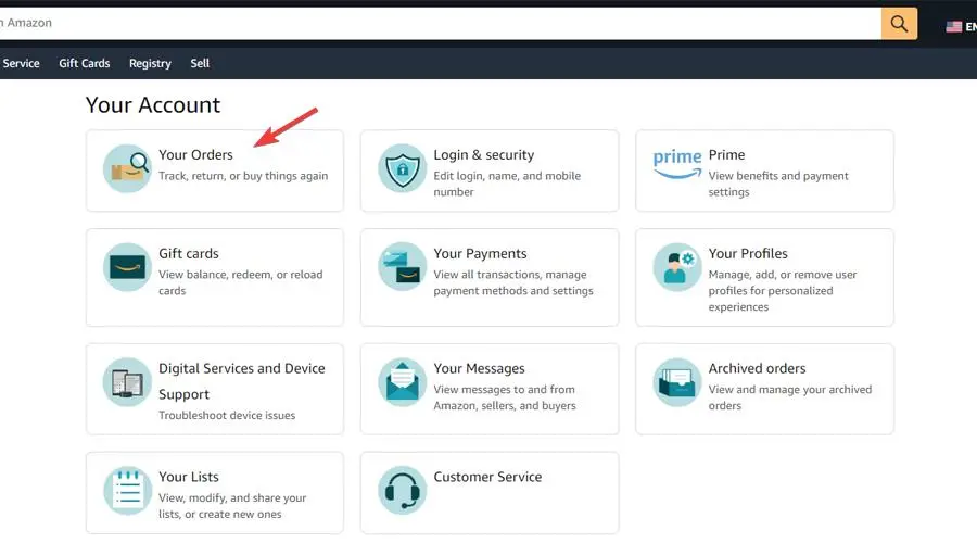 Amazon Your Orders